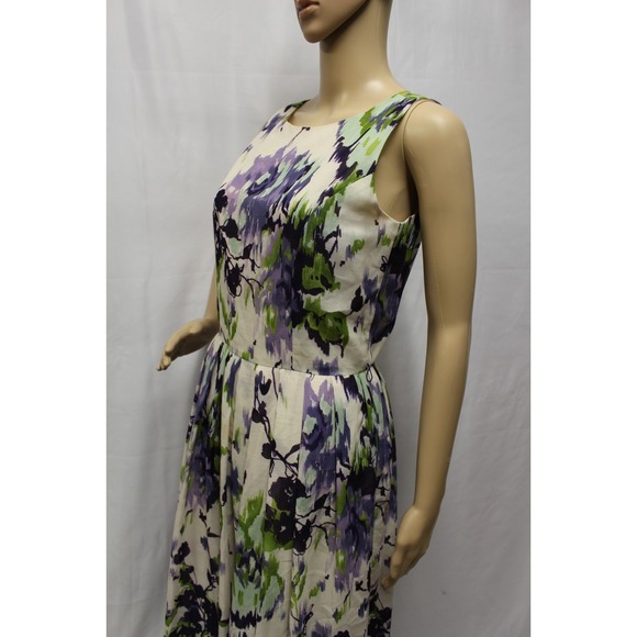 Coldwater Creek Womens Maxi Dress 4 Floral Sleeveless Party Cocktail Watercolor - Picture 6 of 11